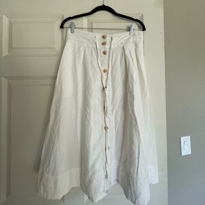 Linen blend skirt
